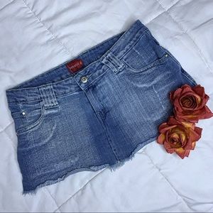 Denim mini skirt